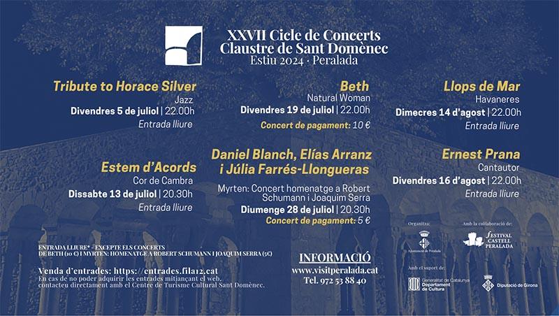 concerts d'aquest estiu al Claustre de Sant Domènec