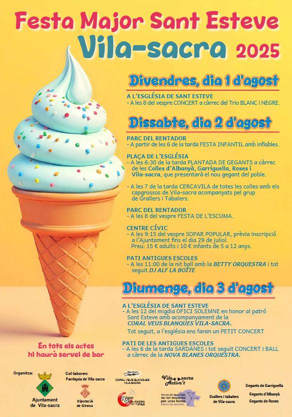 Festa Major Sant Esteve Vila-sacra 2025 1, 2 i 3 d'agost