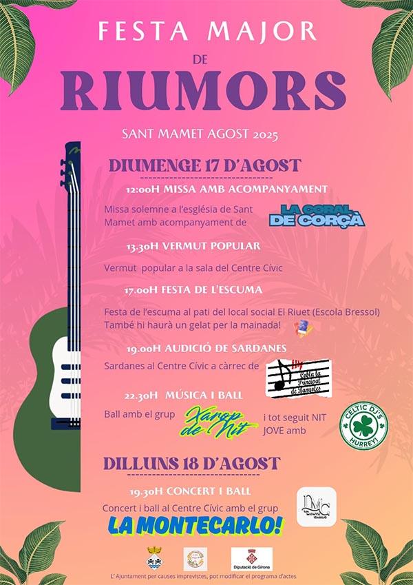 Festa Major Riumors 17 i 18 d'agost 2025