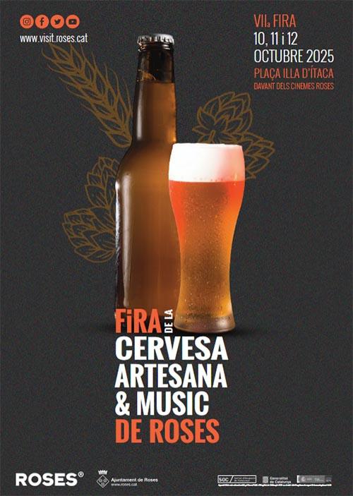 Fira de la Cervesa Artesana & Music de Roses 10, 11 i 12 d'octubre 2025 Plaça Illa d'Ítaca