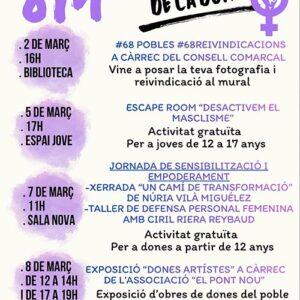8M – Dia Internacional de la Dona 2, 5, 7 i 8 de març 2026