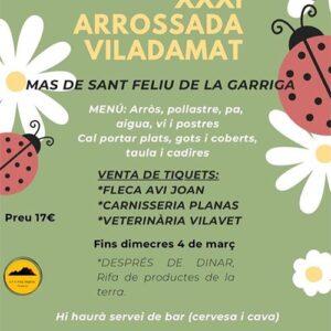 XXI Arrossada Viladamat Diumenge 8 de març Arrossada organitzada per l’AFA