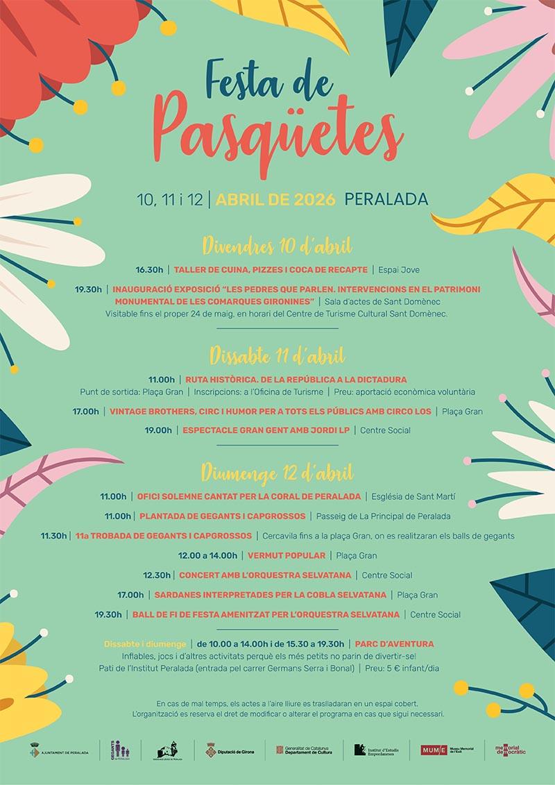 Festa de Pasqüetes Peralada 10, 11 i 12 d'abril 2026