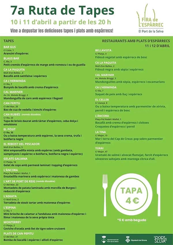 7a Ruta de Tapes El Port de la Selva 10 i 11 d'abril 2026