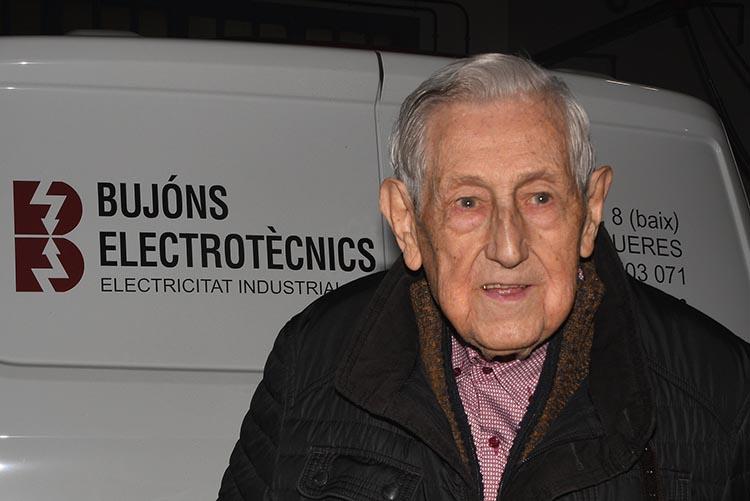 Bujóns Electrotècnics celebra 90 anys com a referent en electricitat industrial Francesc Bujóns, Empresari electrotècnic de 95 anys.