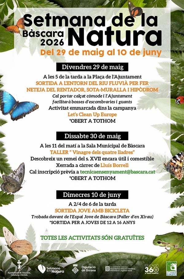 Setmana de la Natura Bàscara del 29 de maig al 10 de juny