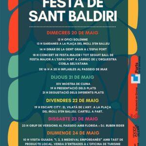 Festa Major de Sant Baldiri El Port de la Selva del 20 al 24 de maig