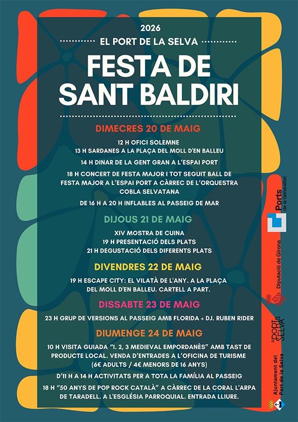 Festa Major de Sant Baldiri El Port de la Selva del 20 al 24 de maig