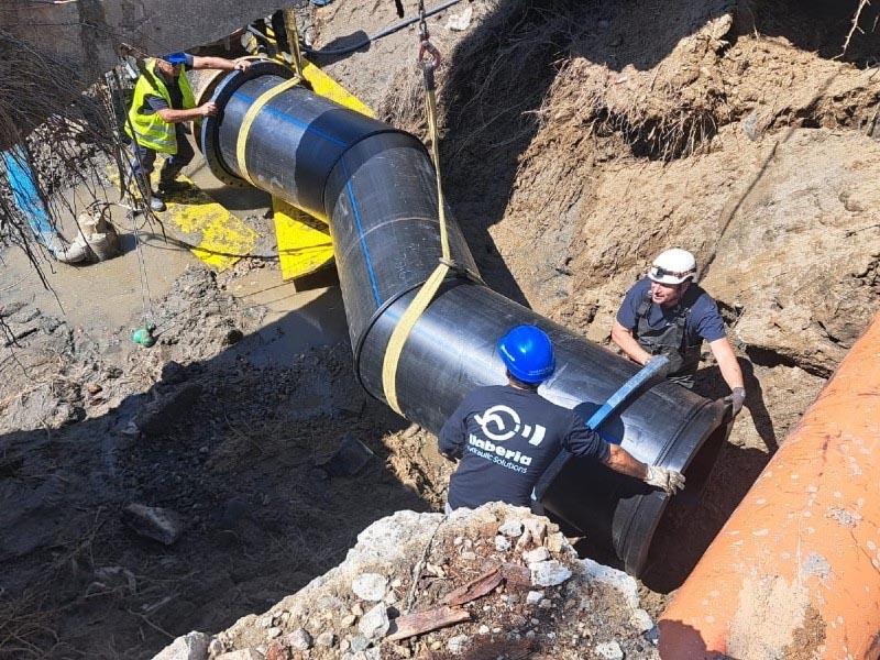 Reparada l’avaria a la canonada d’impulsió de l’estació de bombament central de Roses cap a l’emissari submarí Reparada l'avaria a la canonada d'impulsió de l'estació de bombament central de Roses cap a l'emissari submarí
