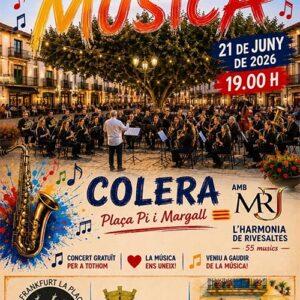Festa de la Música a Colera 21 de juny a les 19h
