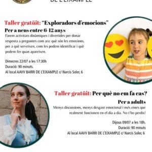 Tallers gratuïts Barri Eixample