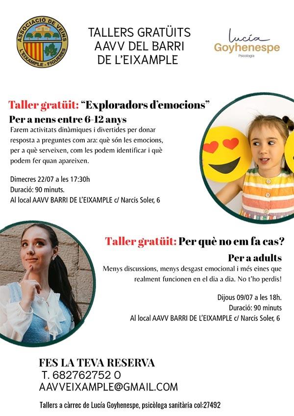 Tallers gratuïts Barri Eixample