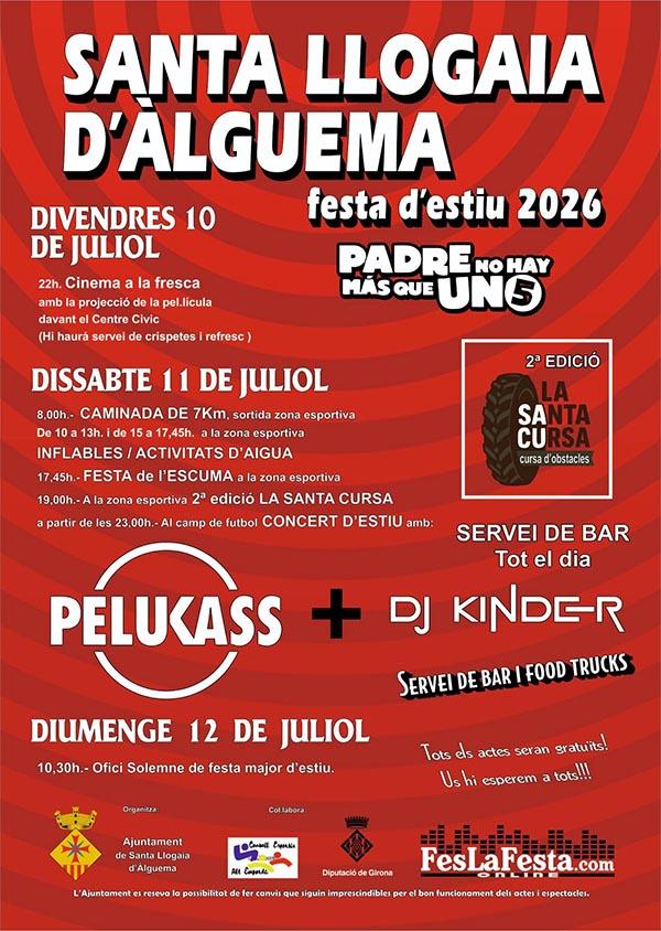 Festa Major d'estiu a Santa Llogaia d'Àlguema 10, 11 i 12 de juliol 2026