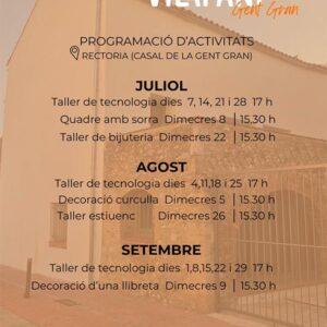 Programació d'activitats gent gran de Vilafant