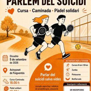 3a Cursa-caminada "Parlem del suïcidi" Dissabte 5 de setembre 2026 Avinyonet de Puigventós