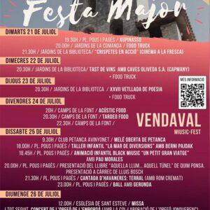 Festa Major Avinyonet de Puigventós Del 21 al 26 de juliol 2026