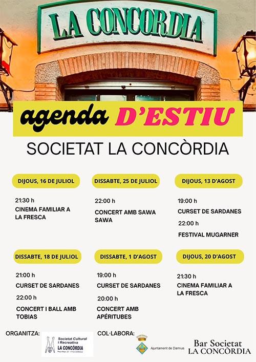 Agenda Societat La Concòrdia a Darnius