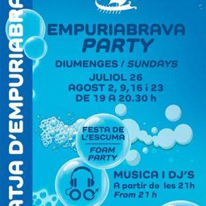 EMPURIABRAVA PARTY Festa de l'escuma de 19h a 20.30h
