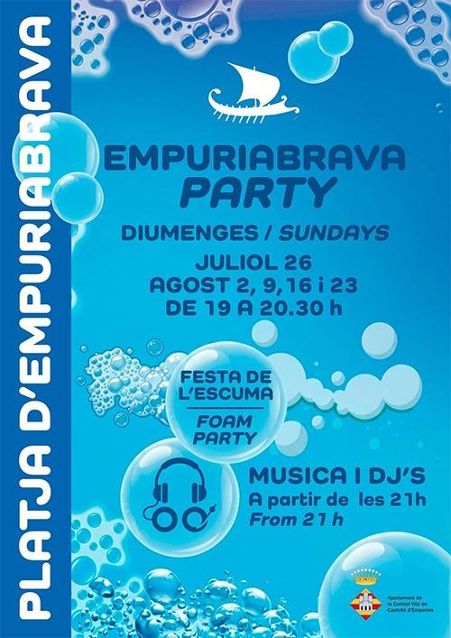 EMPURIABRAVA PARTY Festa de l'escuma de 19h a 20.30h