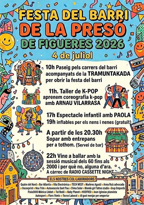 Festa del barri de la Presó de Figueres. Dissabte 4 de juliol 2026