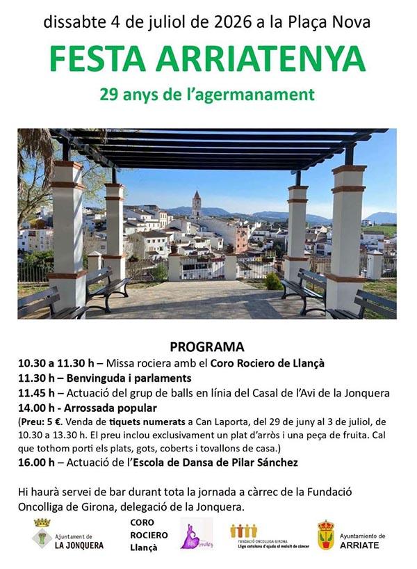 La Festa Arriatenya torna a la Jonquera Dissabte 4 de juliol a la Plaça Nova