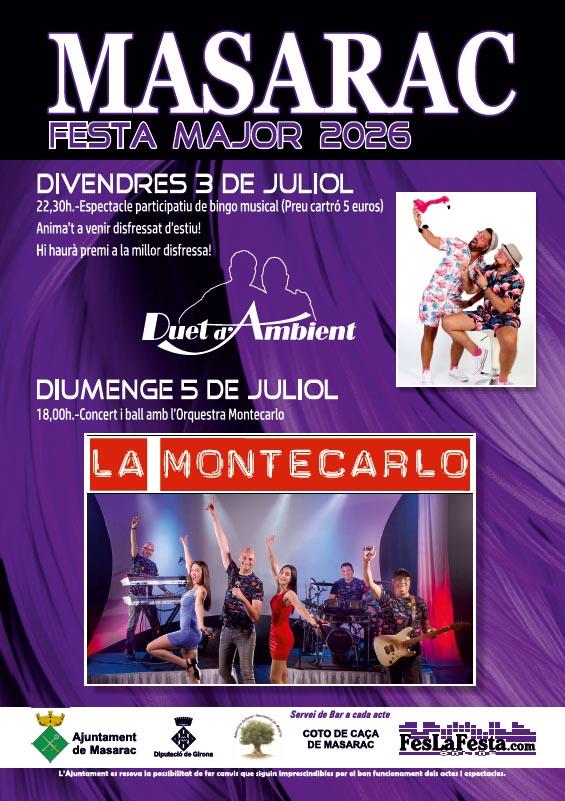 Festa Major Masarac 3 i 5 de juliol 2026
