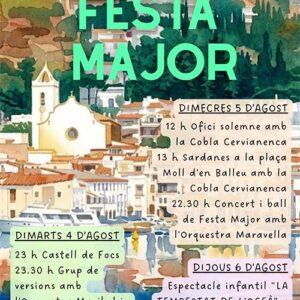 Festa Major El Port de la Selva Dies 4, 5 i 6 d'agost 2026
