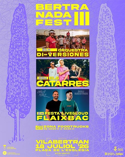Bertranada Fest Vilabertran 18 de juliol 2026 | 21h ORQUESTRA DI-VERSIONES ELS CATARRES FESTA FLAIXBAC