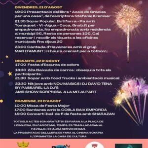 Festa d'Estiu Camallera 21, 22 i 23 d'agost