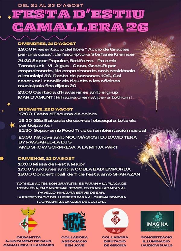 Festa d'Estiu Camallera 21, 22 i 23 d'agost