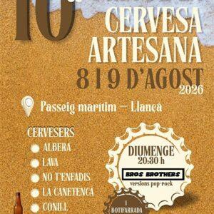 10a FIRA DE LA CERVESA ARTESANA de LLançà 8 i 9 d'agost 2026 Passeig Marítim