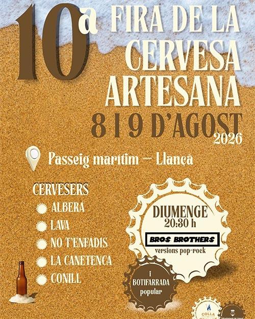 10a FIRA DE LA CERVESA ARTESANA de LLançà 8 i 9 d'agost 2026 Passeig Marítim