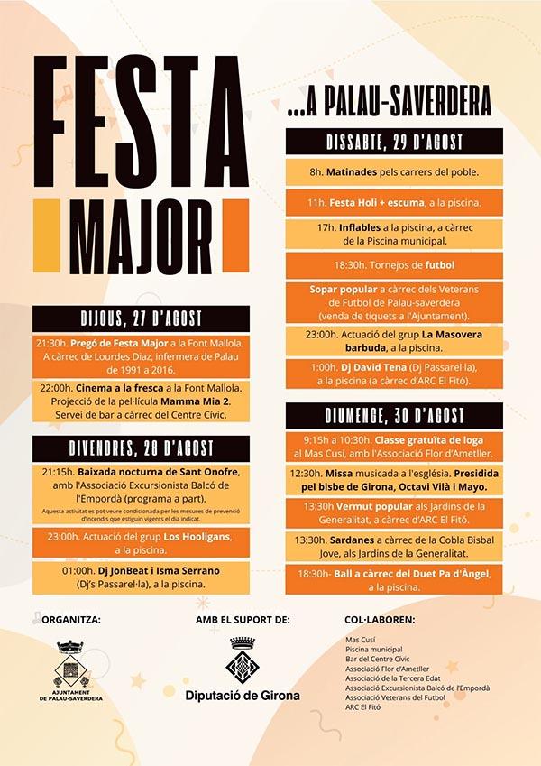 Festa Major Palau-Saverdera del 27 al 30 d'agost 2026