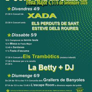 Festa Major Pont de Molins 4, 5 i 6 de Setembre 2026