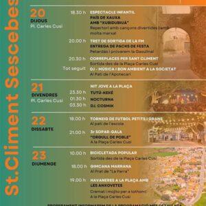 Festa Major 2026 Del 20 al 23 d'agost Sant Climent Sescebes