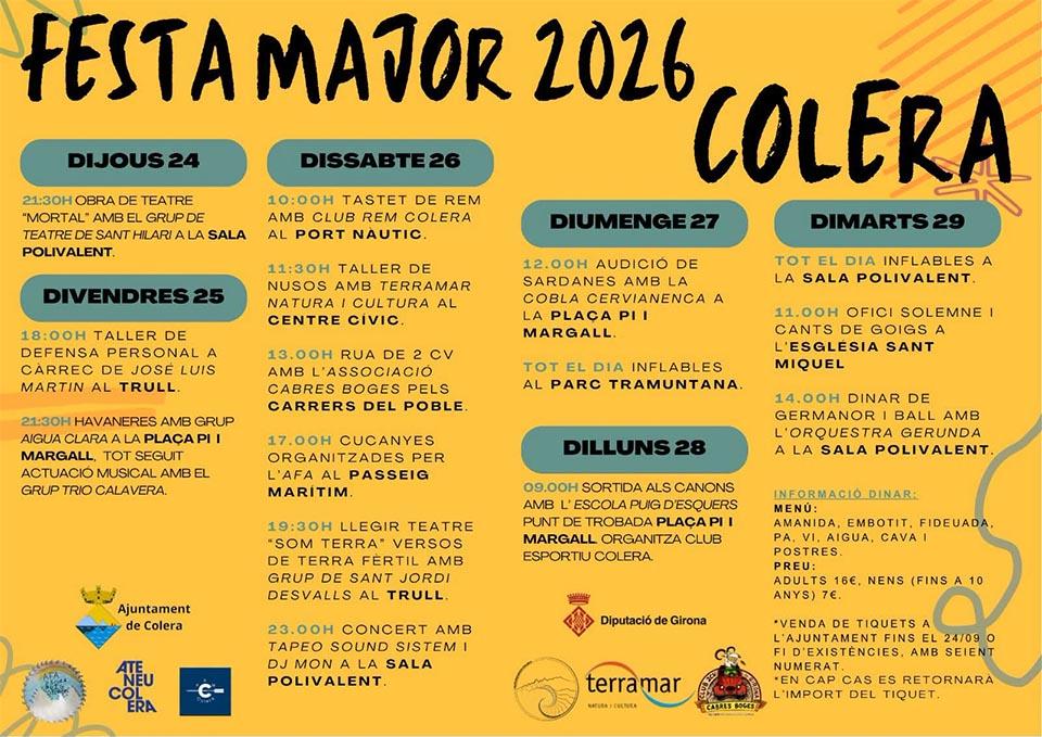 Festa Major Colera del 24 al 29 de setembre