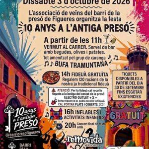 10 anys de l'antiga presó Dissabte 3 d'octubre 2026