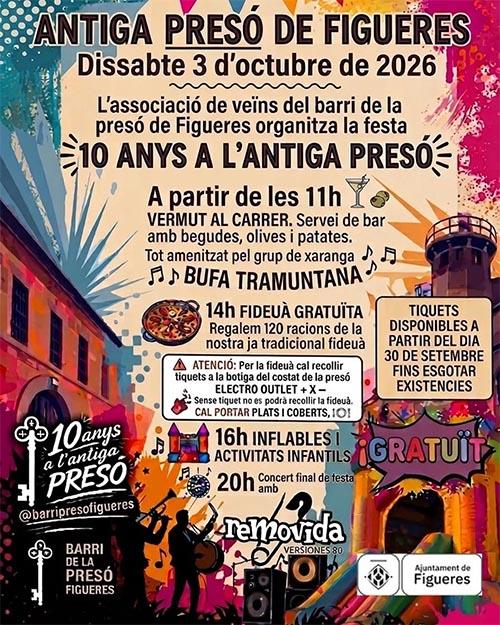 10 anys de l'antiga presó Dissabte 3 d'octubre 2026