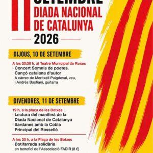 11 de setembre 2026 Diada Nacional de catalunya Actes a Roses