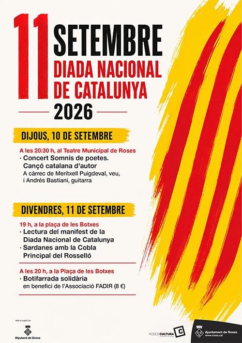 11 de setembre 2026 Diada Nacional de catalunya Actes a Roses