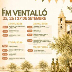 Festa Major Ventalló 25, 26 i 27 setembre