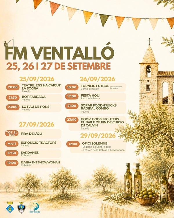 Festa Major Ventalló 25, 26 i 27 setembre