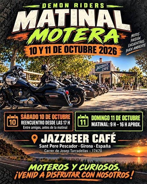 Matinal Motera Sant Pere Pescador 10 i 11 octubre Jazzbeer Café